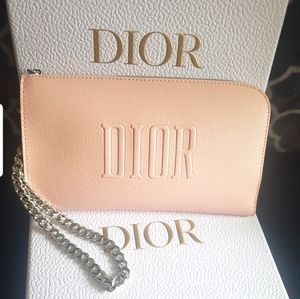 Dior Cosmetic pouch to wristlet chain wallet